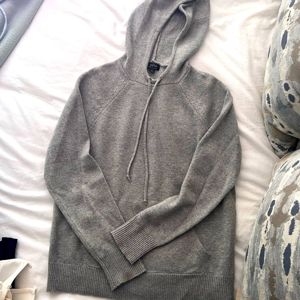 Jcrew cashmere hoodie sweater - small